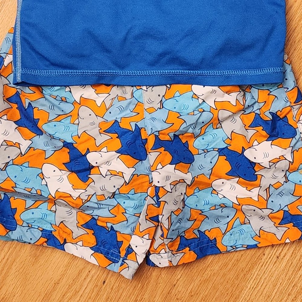 Kanu/Wippette Toddler Rashgaurd & Swim Trunk Set Size 4T - Picture 5 of 12